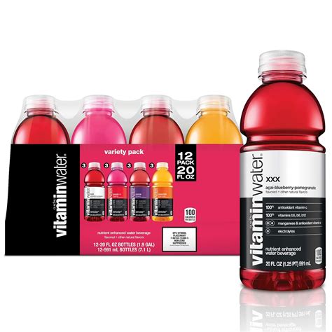 vitaminwater variety pack nutrient enhanced water w/ vitamins, 20 Fl ...