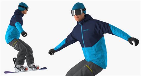 3D model Snowboard Man Rigged | 3D Molier International