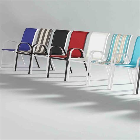 Stackable Black Sling Patio Chair | At Home