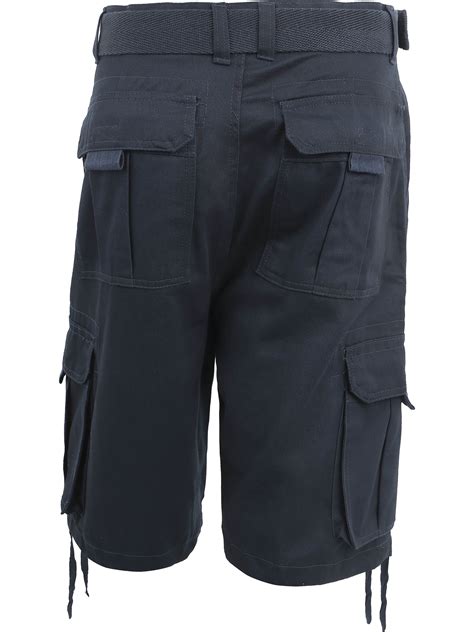 Buy Ma Croix Mens Twill Cargo Shorts with Belt Loose Fit Multi Pocket ...