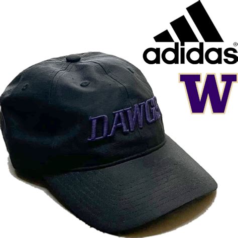 1点物 アディダスadidas帽子ワシントン大学DAWGSベースボールキャップ古着メンズレディースOKアメカジ90sストリートUSスポーツ中古 ...