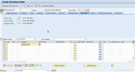Image result for SAP Purchase Order Example
