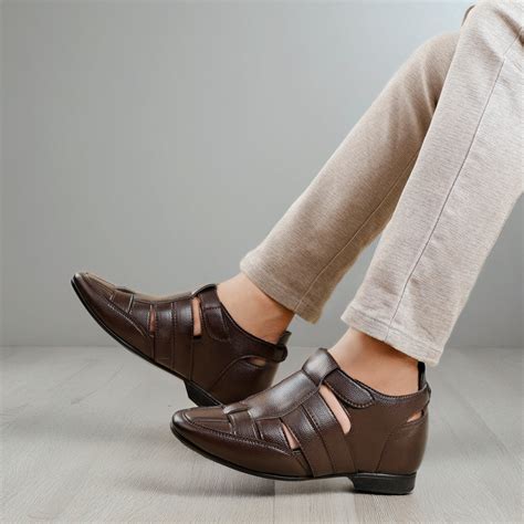 BXXY 3 Inch (7.6 cm) Hidden Height Increasing Casual Roman Sandals for ...