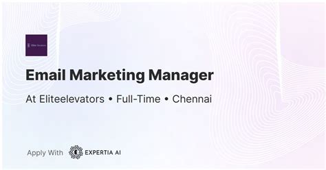 Email Marketing Manager Job | Chennai | Senior