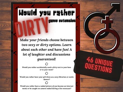 Dirty Would You Rather Game Printable/ Perfect Activity for Couples ...