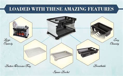 Sweese Kitchen Organiser Rack - Plastic Utensil Rack (Black) : Amazon ...