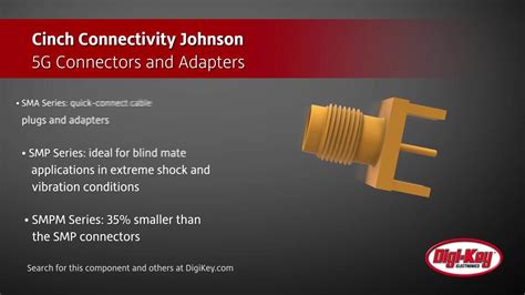 SMPM Connectors - Cinch Connectivity Solutions | DigiKey