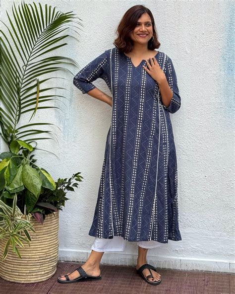Buy Shobha Block Printed Cotton Kurti | Kurtis design | Kurtis