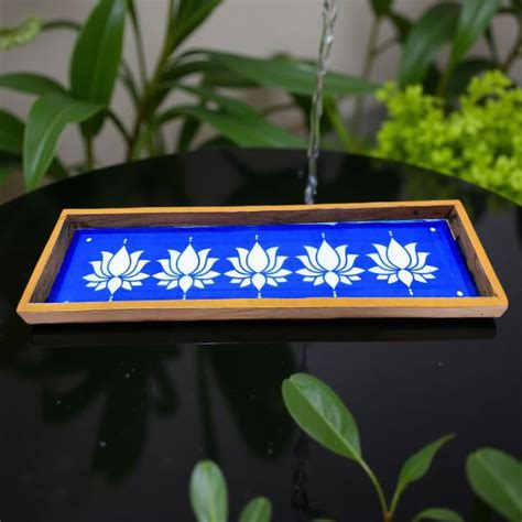 Rangly Lotus Border Rangoli(Model 2) Wooden 17x5 Inches Pack of 1 Piec