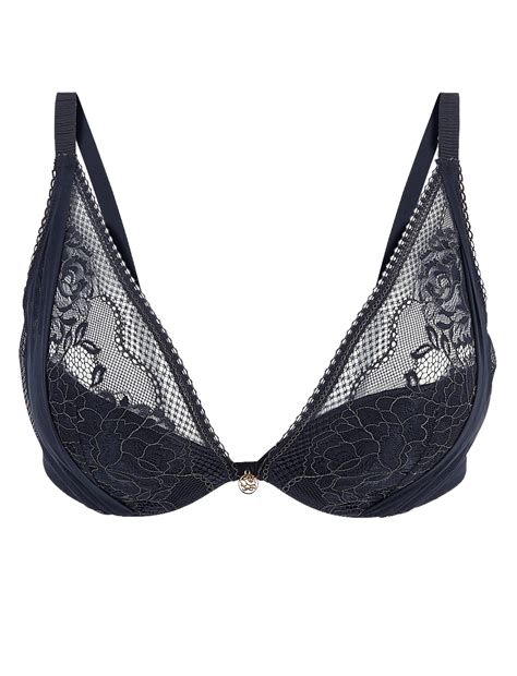 Buy Mesh & Lace Padded Plunge Bra A-E at Marks & Spencer