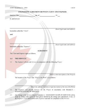 ACEC Engineering Agreement - Fill Out, Sign & Share Online | pdfFiller