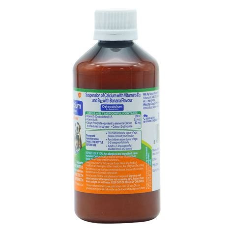 Buy Ostocalcium B12 Banana Flavour Suspension, 200 ml | 19 Minutes ...