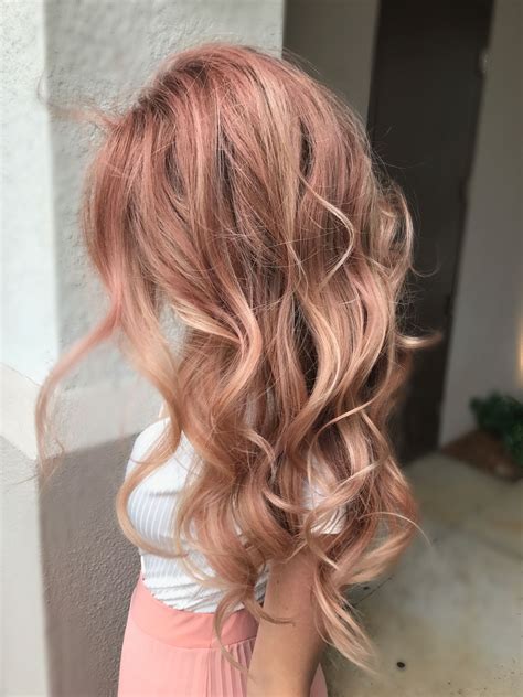 Rose Gold Hair | Strawberry blonde hair, Hair highlights, Blonde hair color
