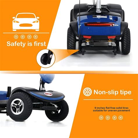 Buy Folding 4 Wheels Mobility Scooter, LED Light and USB Port Long ...