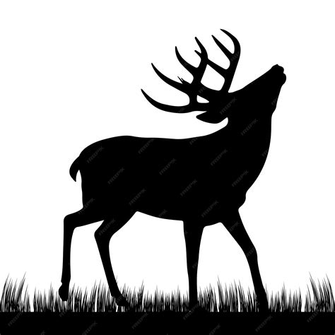 Deer silhouette vector | Premium Vector