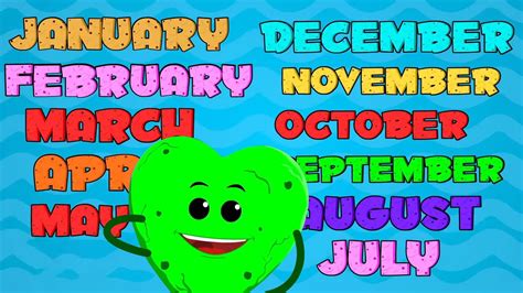 Months Of The Year, Nursery Rhyme & Preschool Song for Kids - YouTube