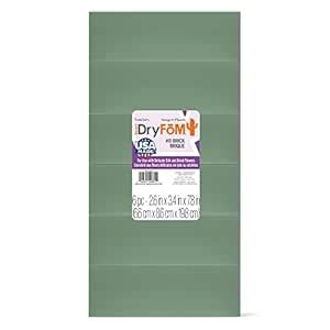 FloraCraft Dry Foam Blocks, 2.625 by 3.5 by 7.875-Inch, Green, 6-Pack ...