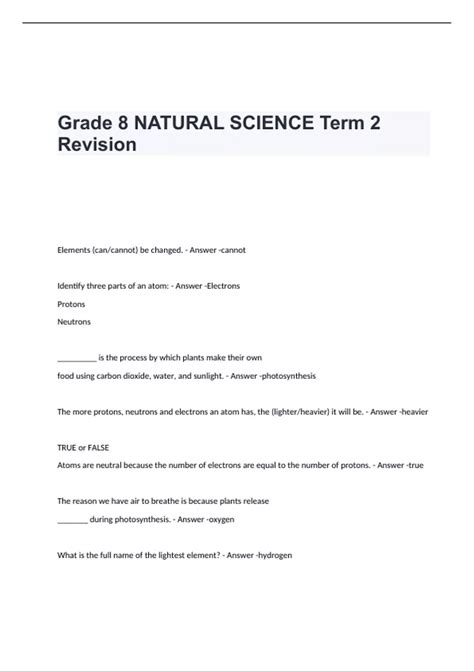 Image result for 8th Standard Science Assignment 2 Answers