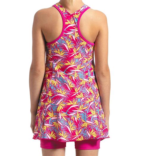 Buy Speedo Printed Swimdress With Boyleg Girls - Electric pink - Citron ...