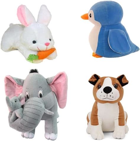 Buy odinbirds Combo of 4 Animals Soft Toy Kids (Baby) for Playing Soft ...