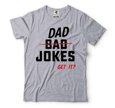 Men's Dad Jokes Shirt Humorous Dad Shirt Funny Father Birthday Gift Tee ...