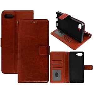 Amazon Brand - Solimo Flip Leather Mobile Cover (Soft & Flexible Back ...