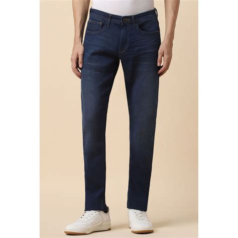Buy Allen Solly Men Navy Blue Slim Fit Dark Wash Jeans Online