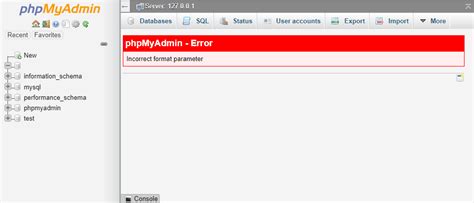 phpMyAdmin Error Incorrect Format Parameter Hestia 的图像结果