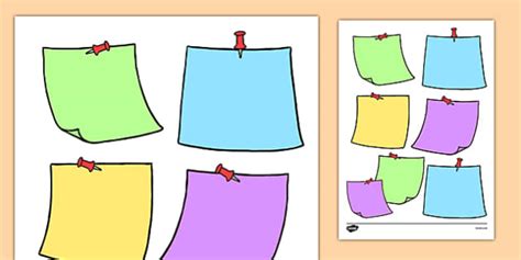Editable Sticky Note Templates | Fun and Colourful | Twinkl