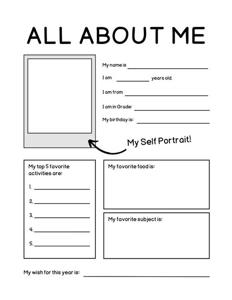 All About Me Template