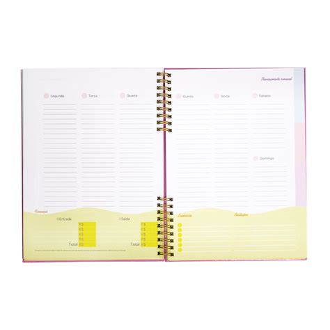 Planner capa dura black c/ financeiro 97F - BRW - Papelaria Brink Lar