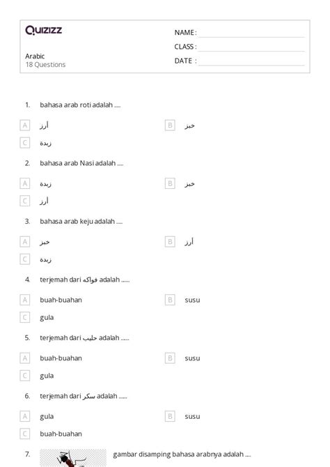 50+ Arabic worksheets for 3rd Class on Quizizz | Free & Printable