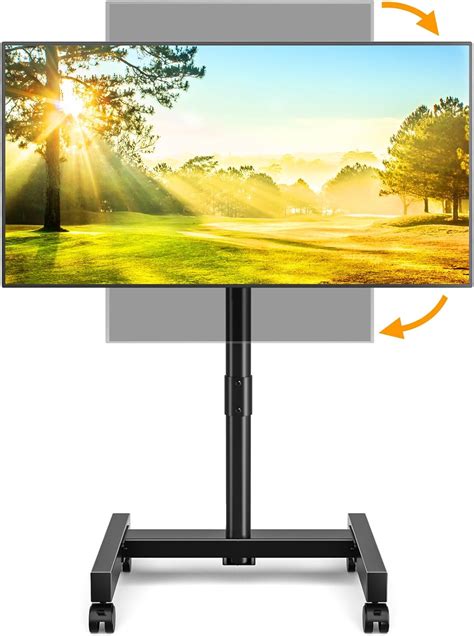 5Rcom Rolling TV Stand, Mobile TV Cart for 13-50 Inch Flat Curved TV ...