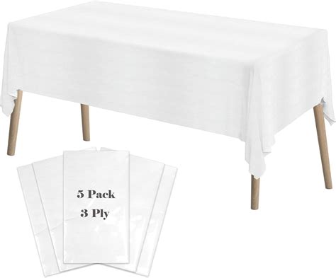 Amazon.com: SWGIEEI Disposable Table Cloth for Rectangle Tables 5 Pack ...