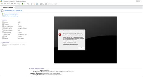 Fail to Start Virtual Machine 的图像结果