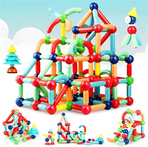 Buy ToyDen Magnetic Sticks 64 pcs Building Blocks for Kids- Magnetic ...