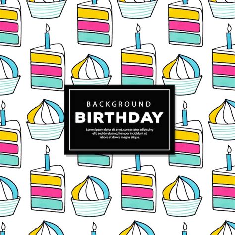 Linie Geburtstag Muster Hintergrund | Premium Vektor