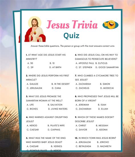 Jesus trivia trivia questions about jesus bible games bible games for ...