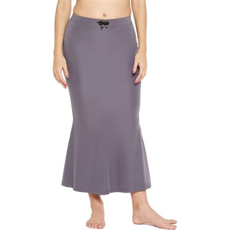 Buy Secrets By Zerokaata Women Solid Mermaid Fit Saree Petticoat - Grey ...