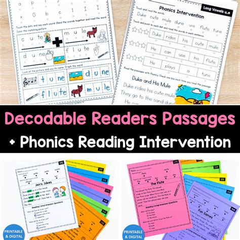 Decodable Readers Passages Bundle + Phonics Reading Intervention Bundl ...