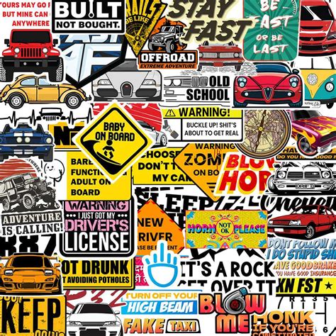 STICK IT UP – Car Sticker Packs [50 sticker] – High-Quality Sticker ...