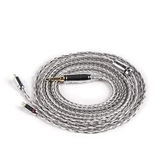 KINBOOFI 16 Core Silver Plated Copper Earphone Cable, Upgraded In Ear ...