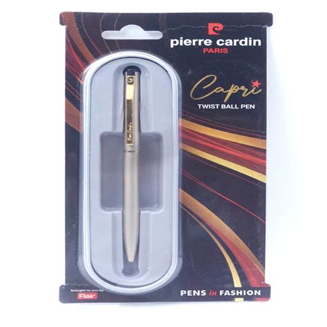 Pierre Cardin Capri Grey Gold Color Body And Twist Type Ball Pen SKU 26598