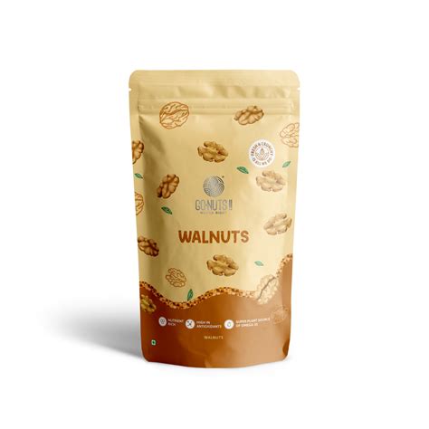 Gonuts Walnuts Pouch | Akhrot Giri | Rich in Vegan Omega 3 Fatty Acid ...