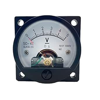 LEPEVNEY Analog Dial Panel Meter Voltmeter Gauge SO-45 DC 0-5V Round ...