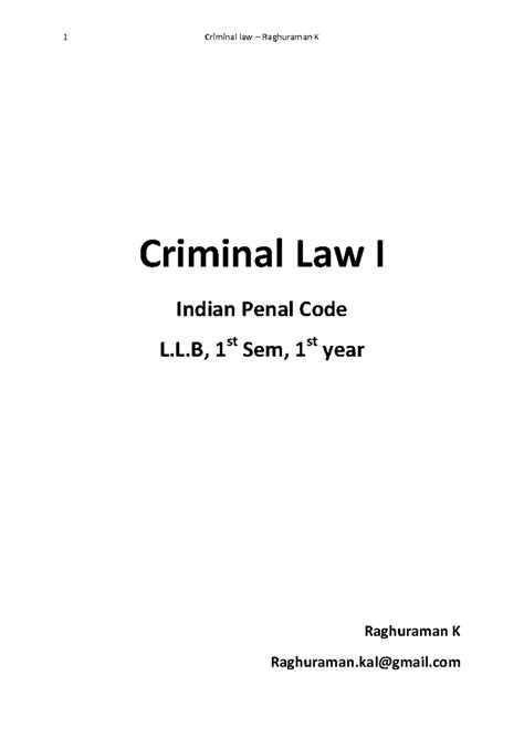 IPC-Notes-Full: Key Questions & Answers on Criminal Law Concepts - Studocu