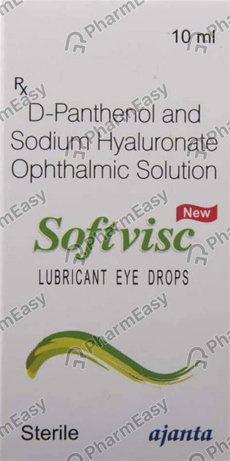 New Softvisc Lubricant Bottle Of 10ml Eye Drops: Uses, Side Effects ...