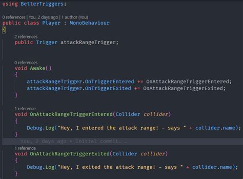 Trigger Unity 3D 的图像结果