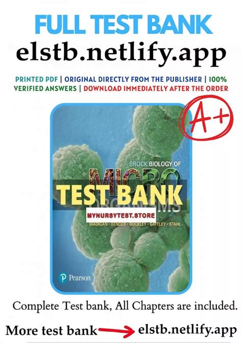 Test Bank for Brock Biology of Microorganisms 15th Edition by Michael Madigan Kelly Bender ...