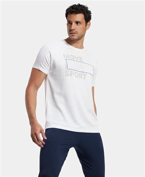 Buy Super Combed Cotton Blend Graphic Printed Round Neck Half Sleeve T ...